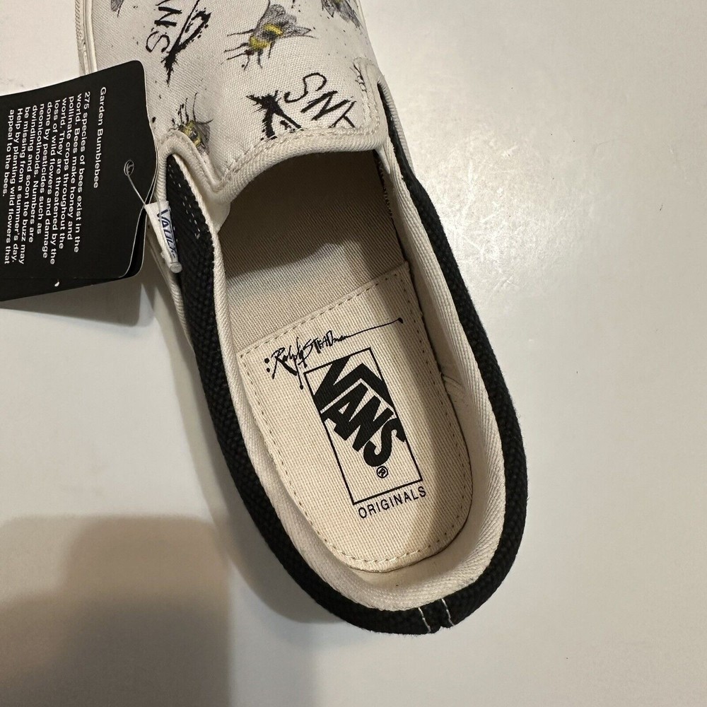 Vans x Ralph Steadman "Save The Bees" Classic Slip On Critical Critters Size 8 - Picture 8 of 9